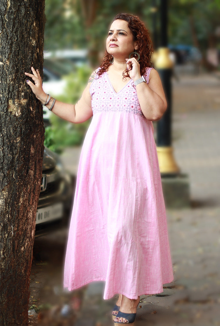 Khwaab | Long Kali Dress | Candy Pink