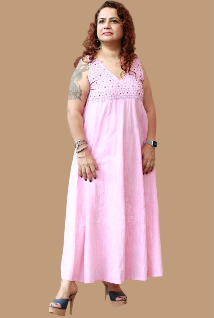 Khwaab | Long Kali Dress | Candy Pink