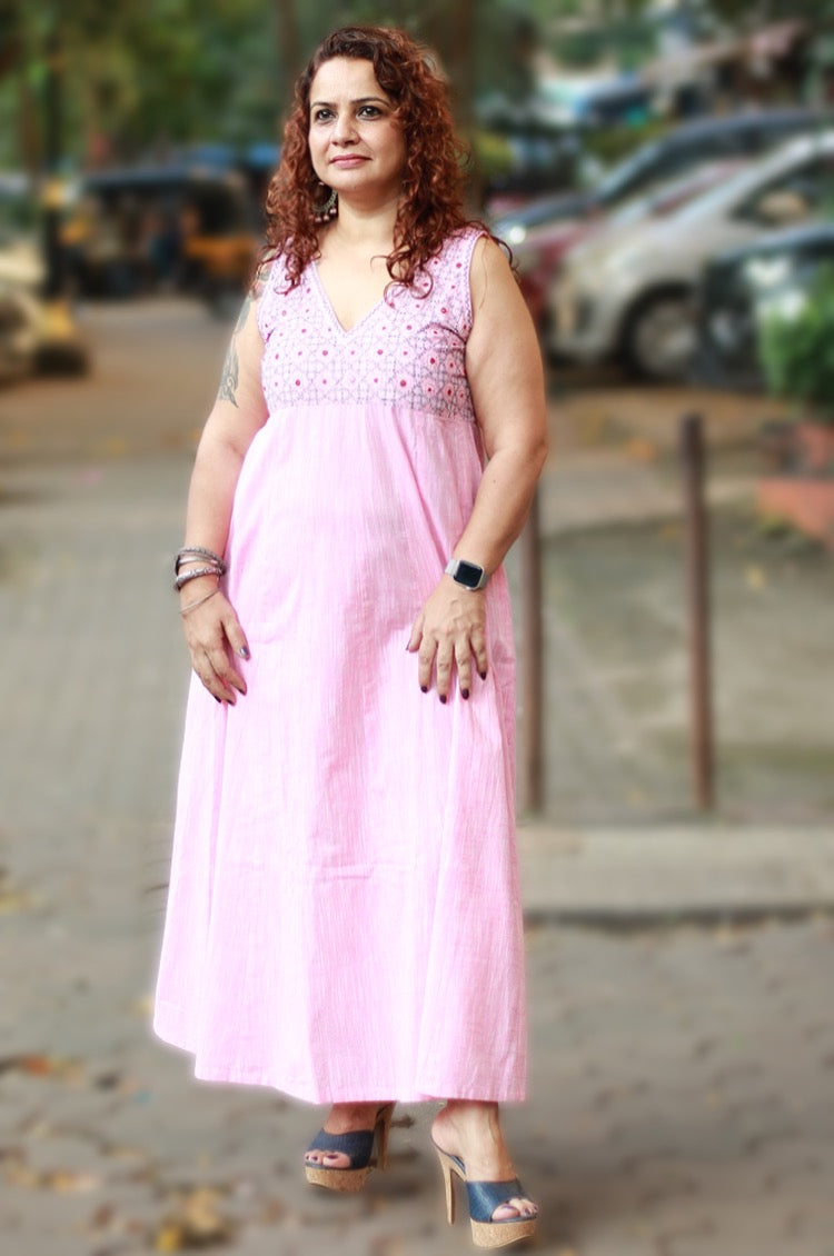 Khwaab | Long Kali Dress | Candy Pink