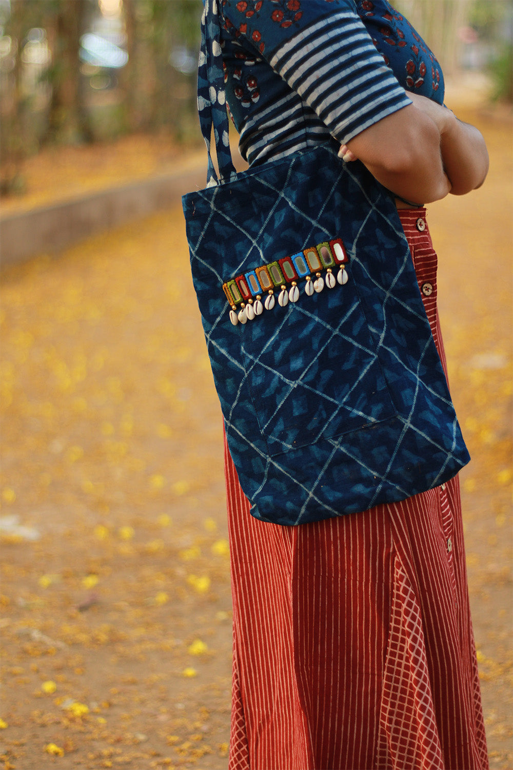 Fabric Jhola Bag | Sapphire