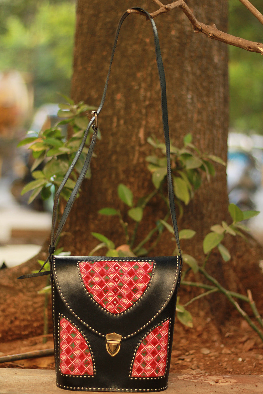 Handcrafted Kutch Leather Bag | Embroidered