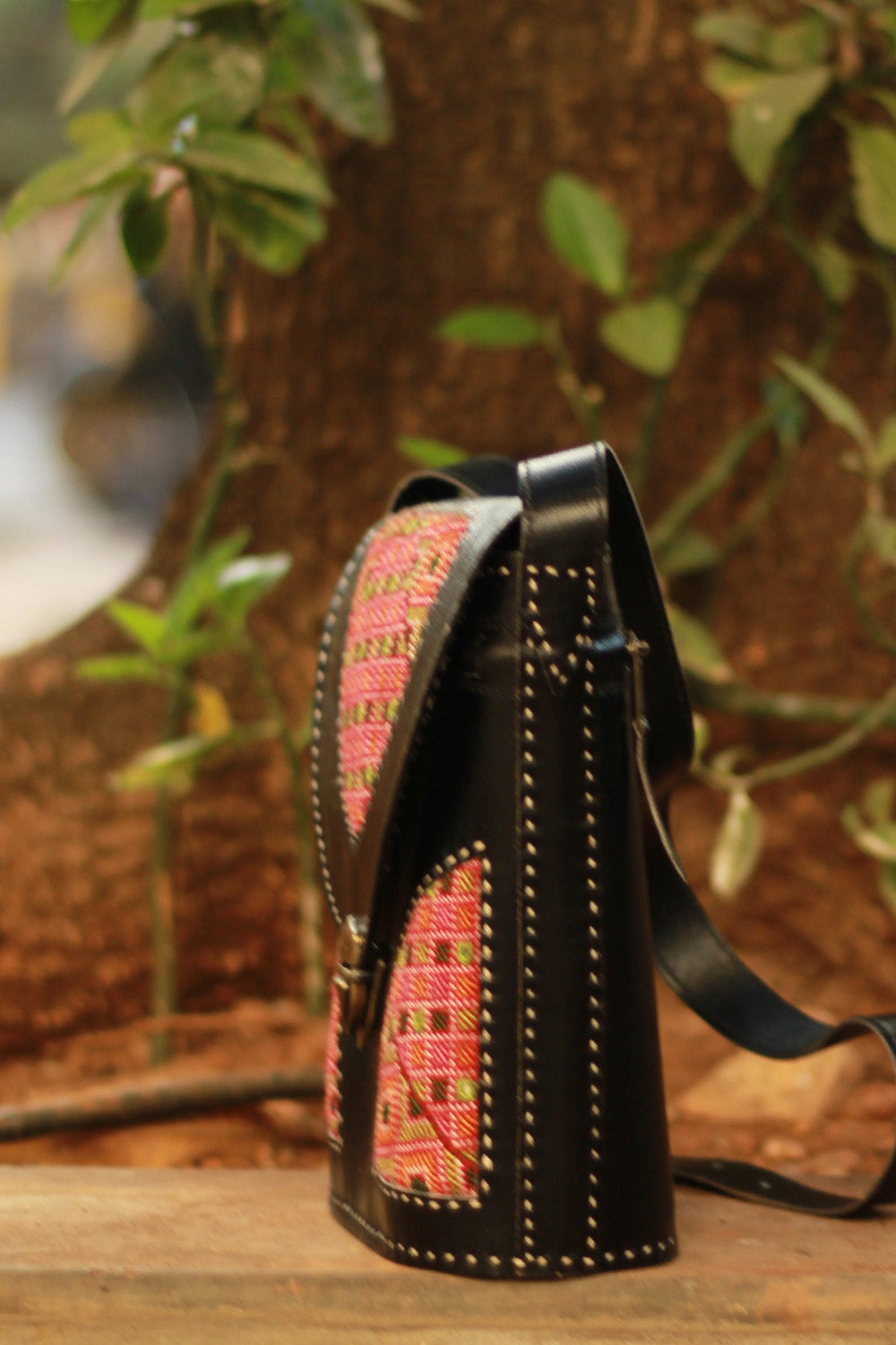 Handcrafted Kutch Leather Bag | Embroidered