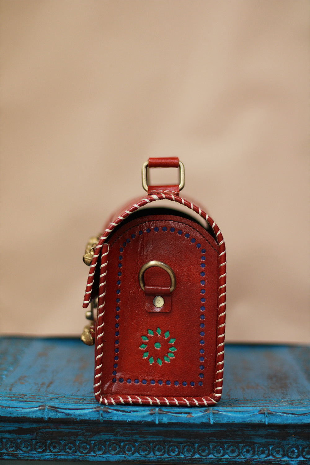 Handcrafted Kutch Leather Bag | Ghungroo