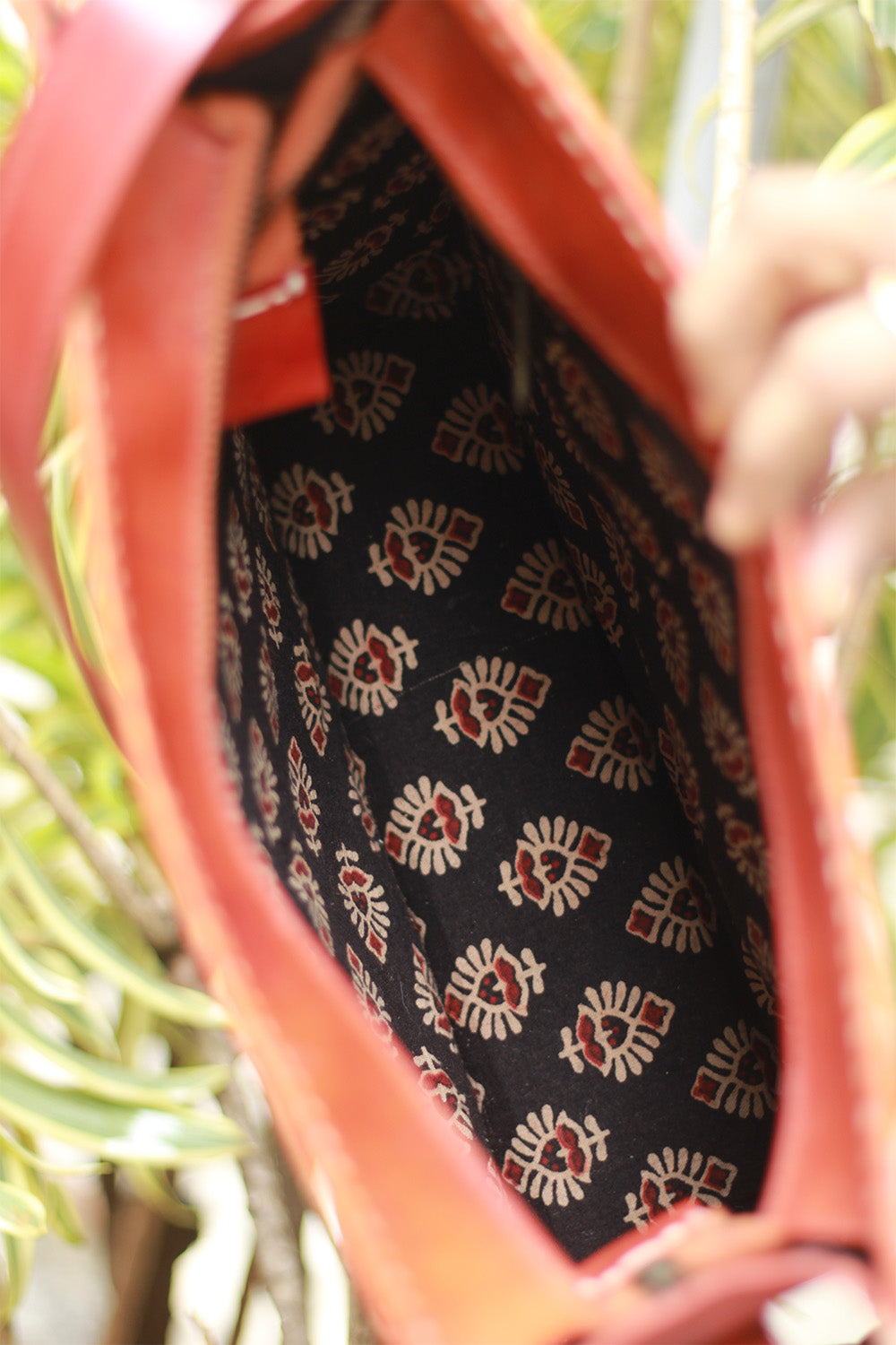 Handcrafted Kutch Leather Bag | Tan