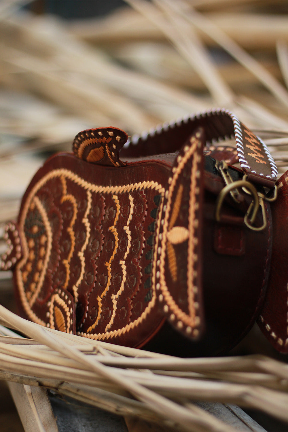Handcrafted Kutch Leather Bag | Fish