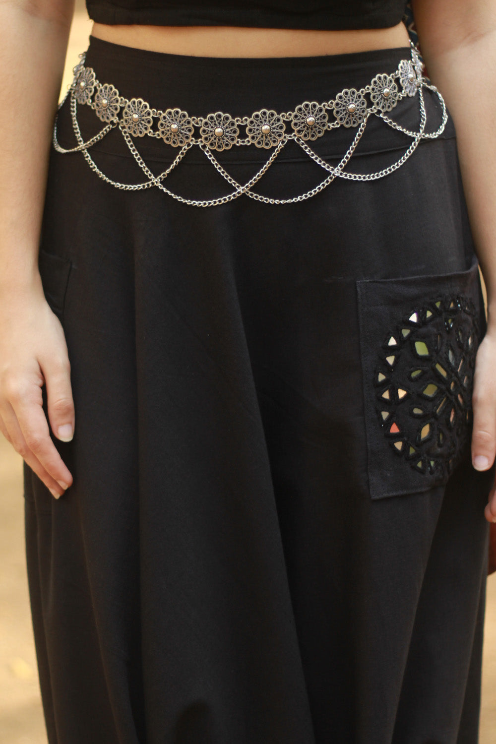 German Silver Belt | Jaali Flowers