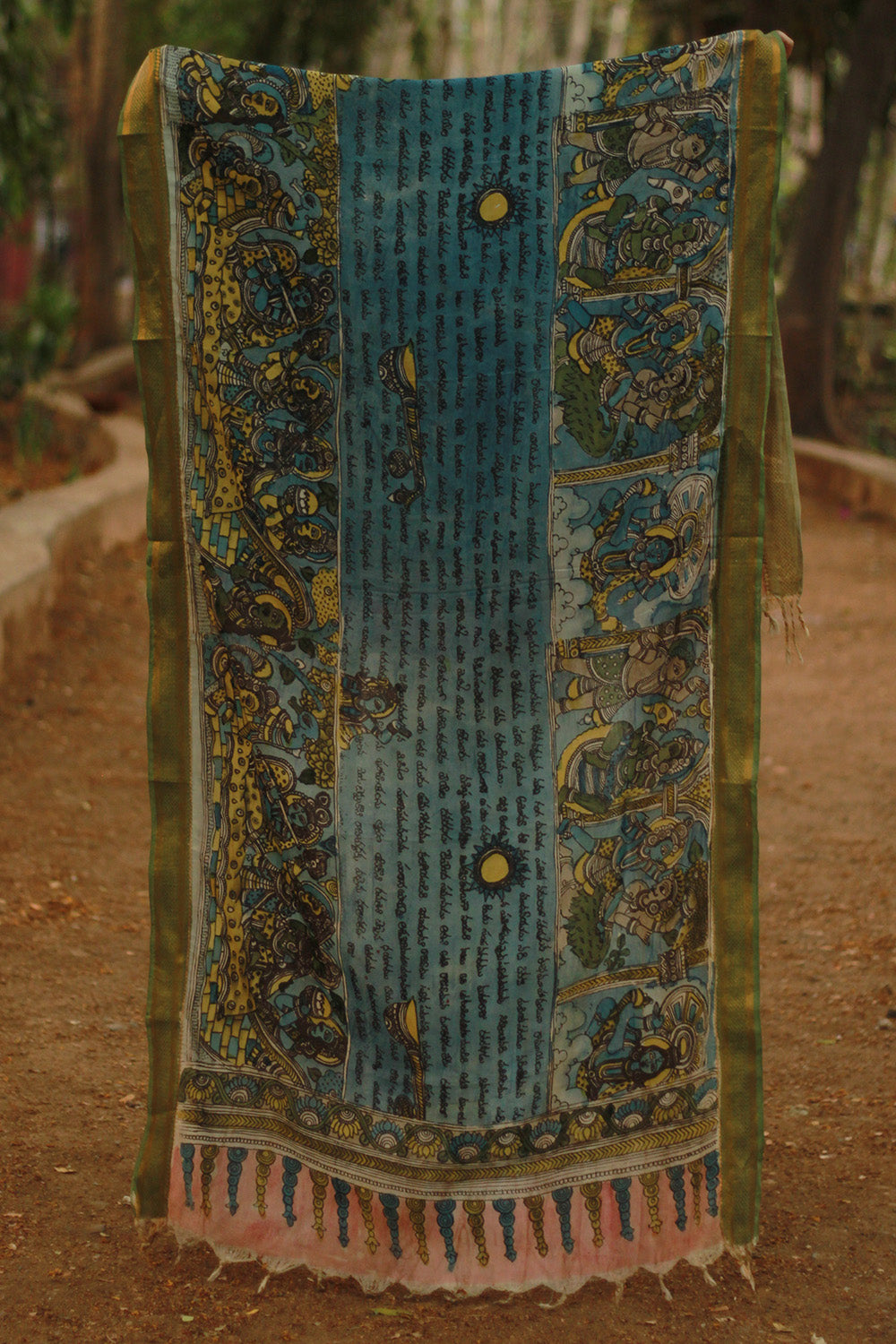 Leela | Cotton Silk Pen Kalamkari Dupatta