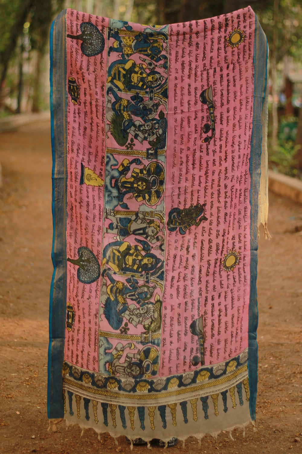 Leela | Cotton Silk Pen Kalamkari Dupatta