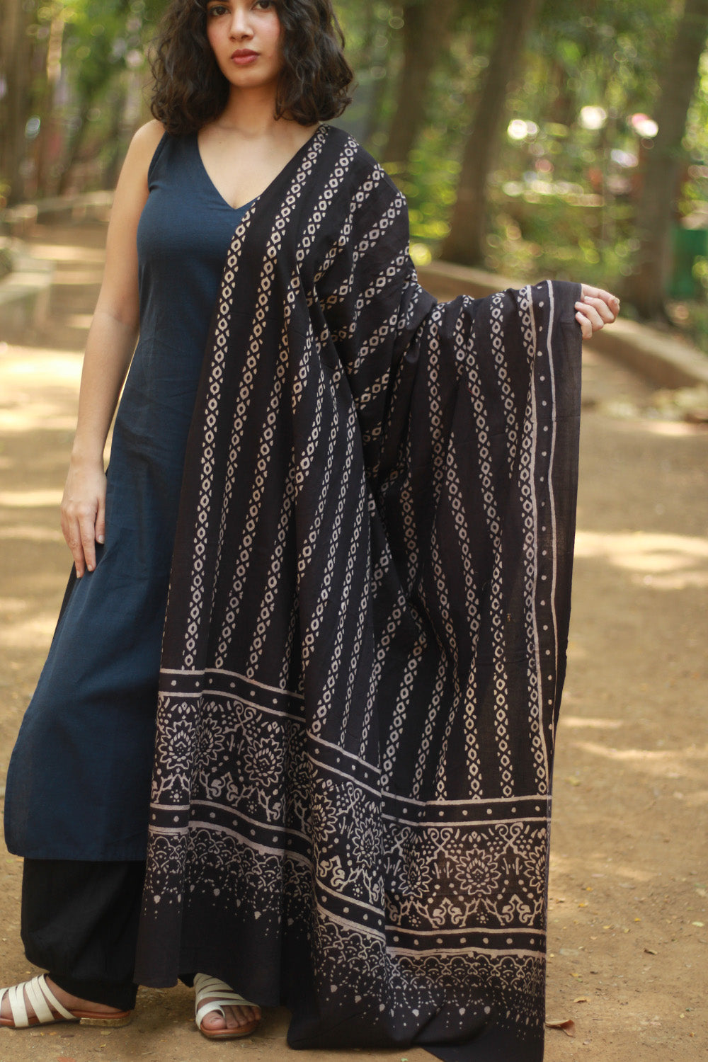 Cotton Ajrakh Dupatta