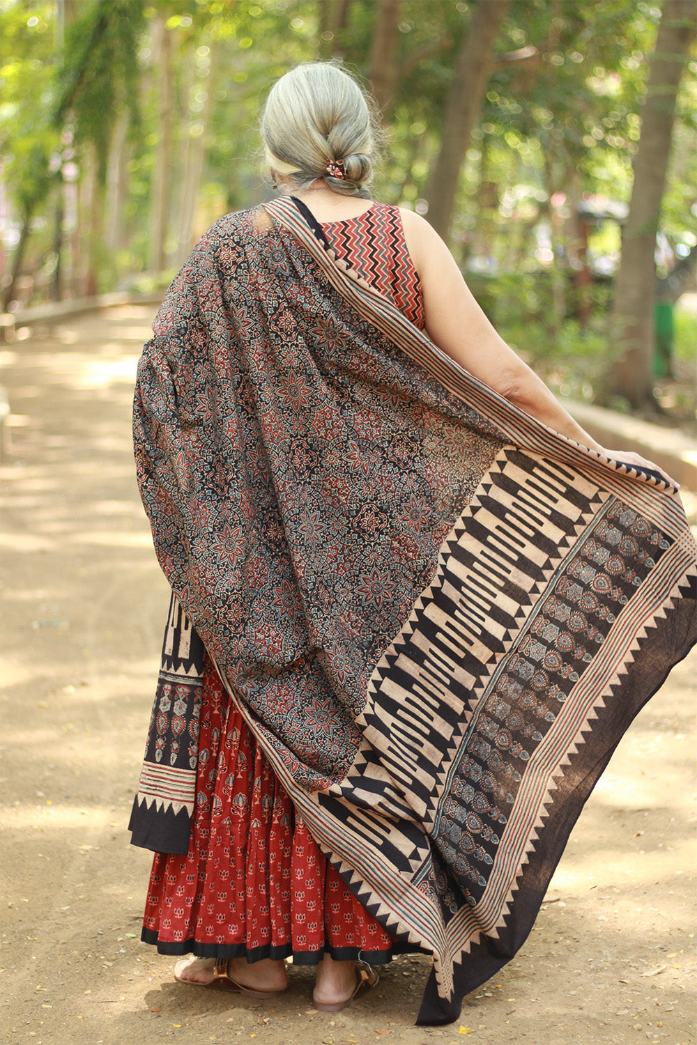 Cotton Ajrakh Dupatta