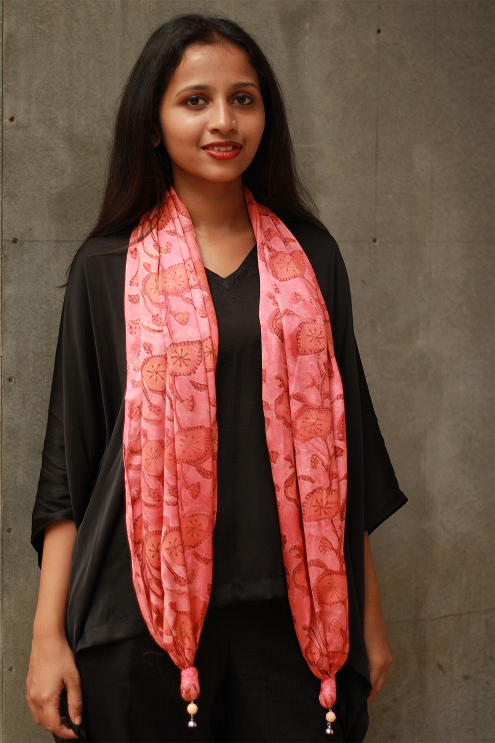 Scarf with Magnets | Peach Vanaspati