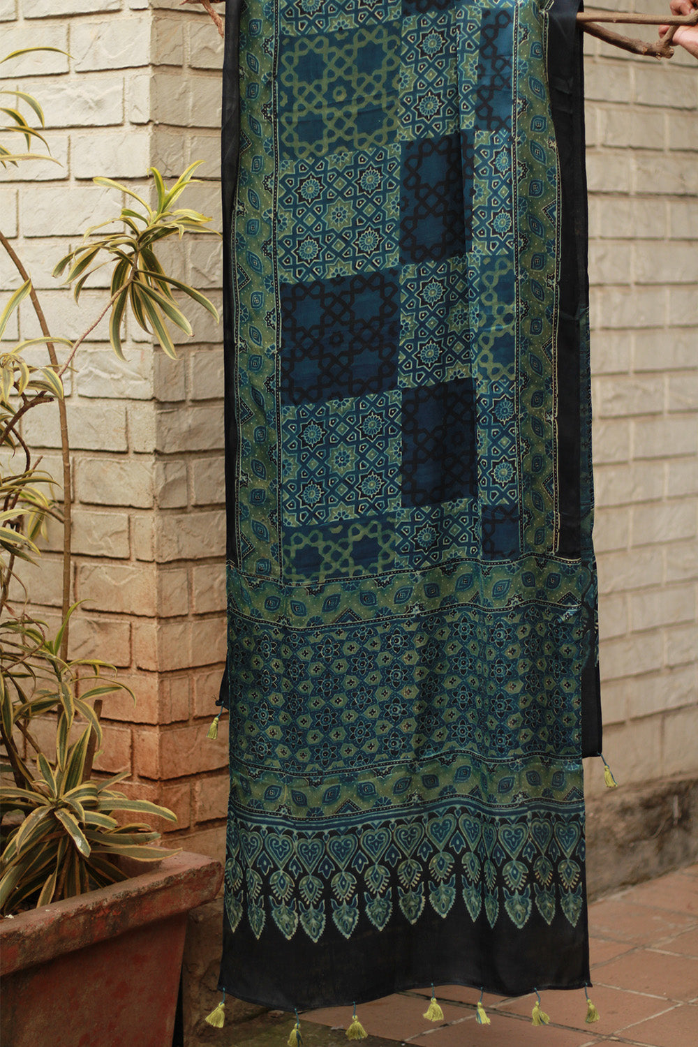 Antara | Ajrakh Modal Silk Stole