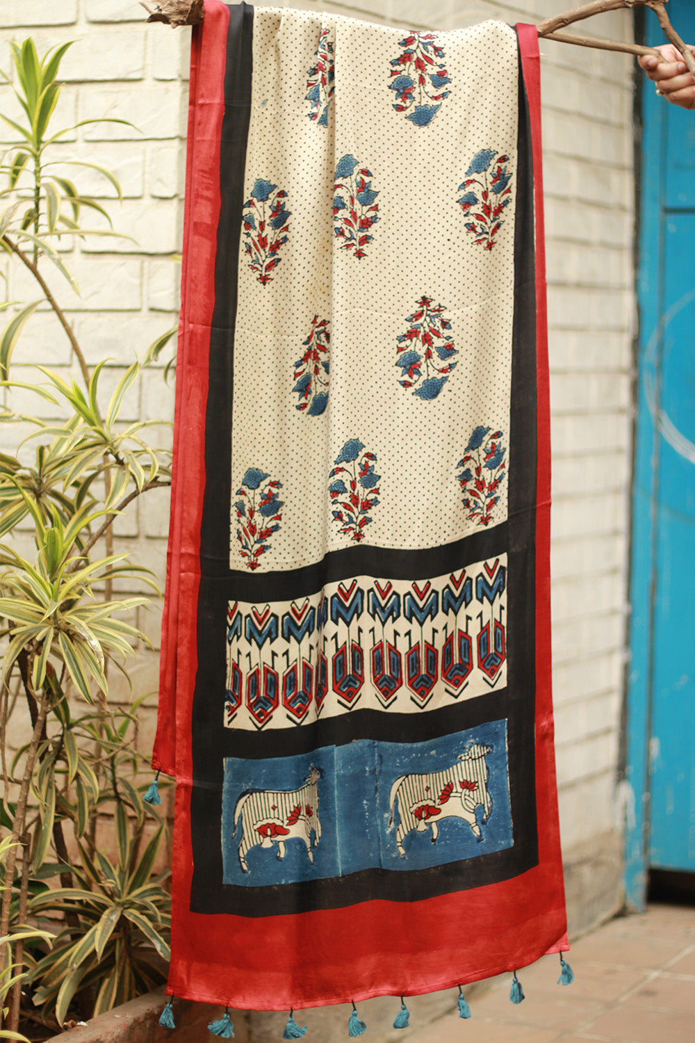 Antara | Ajrakh Modal Silk Stole