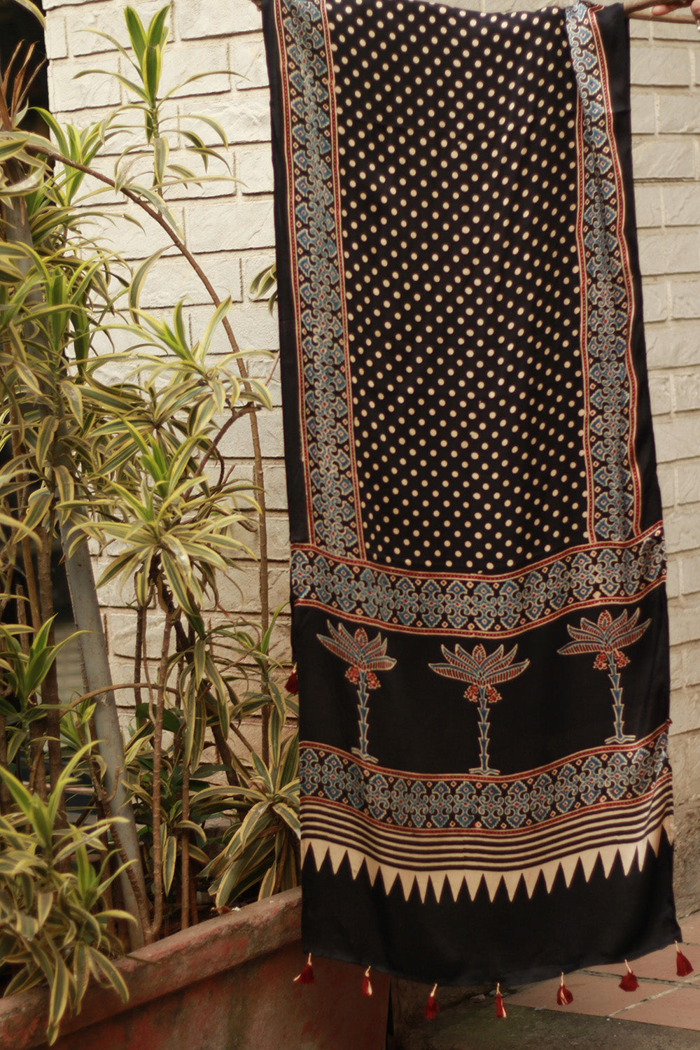 Antara | Ajrakh Modal Silk Stole