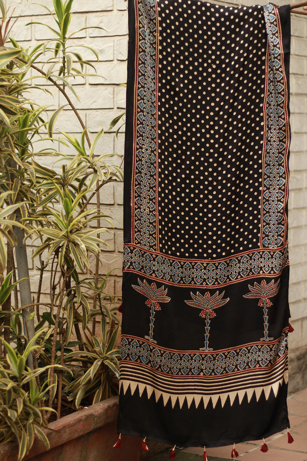 Antara | Ajrakh Modal Silk Stole