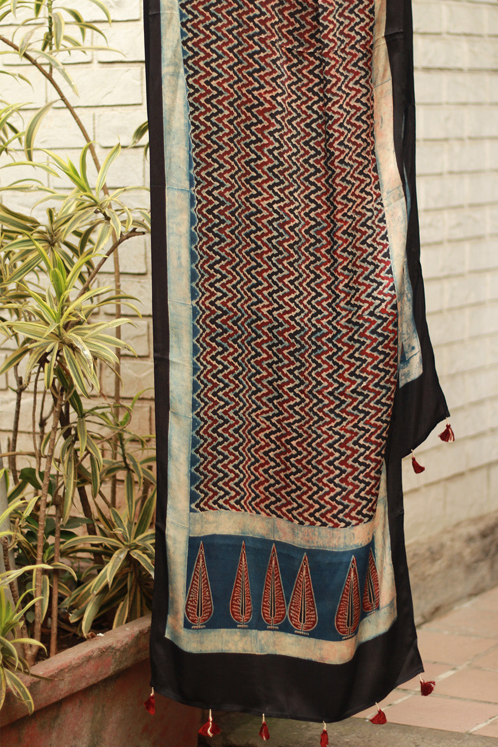 Antara | Ajrakh Modal Silk Stole