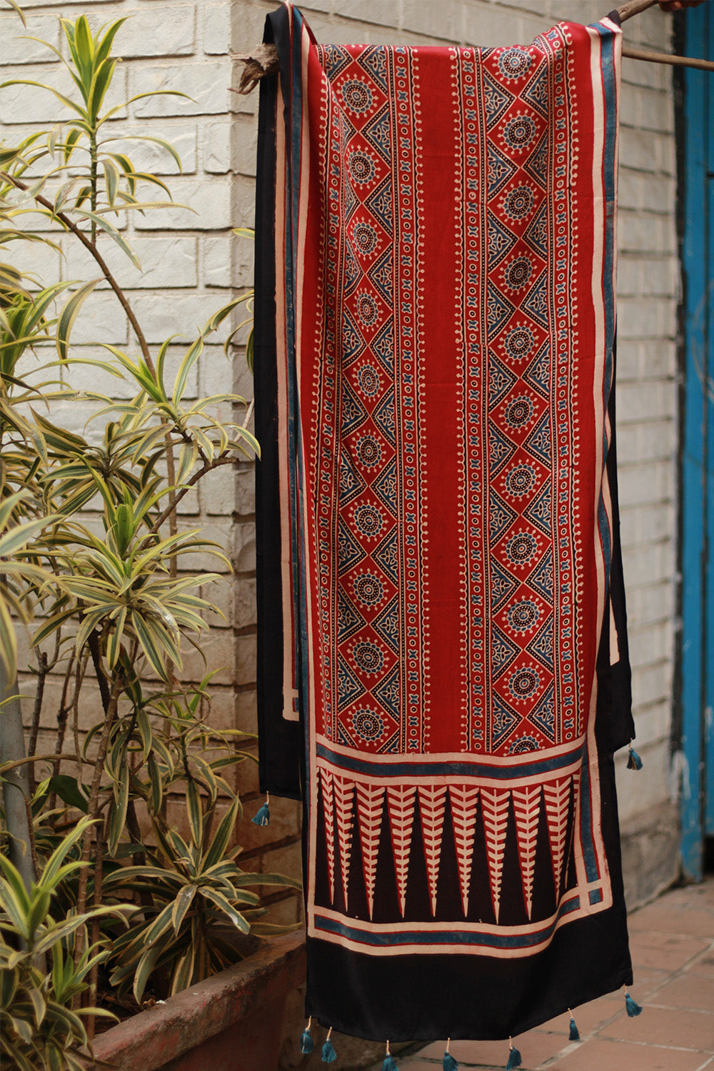 Antara | Ajrakh Modal Silk Stole