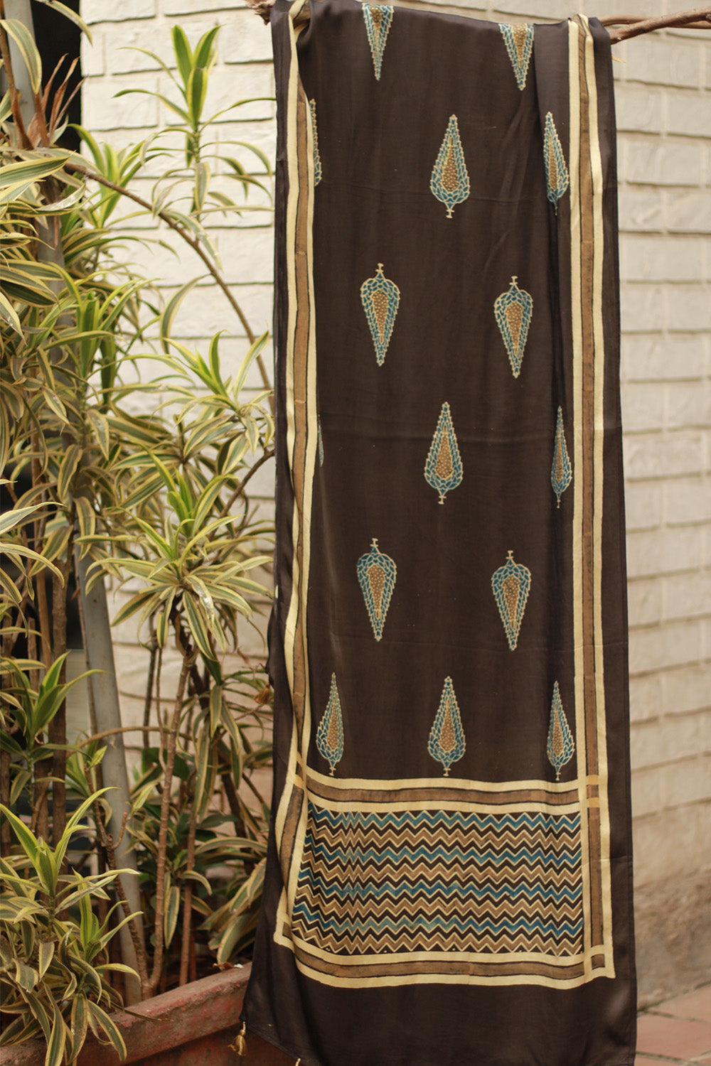 Antara | Ajrakh Modal Silk Stole