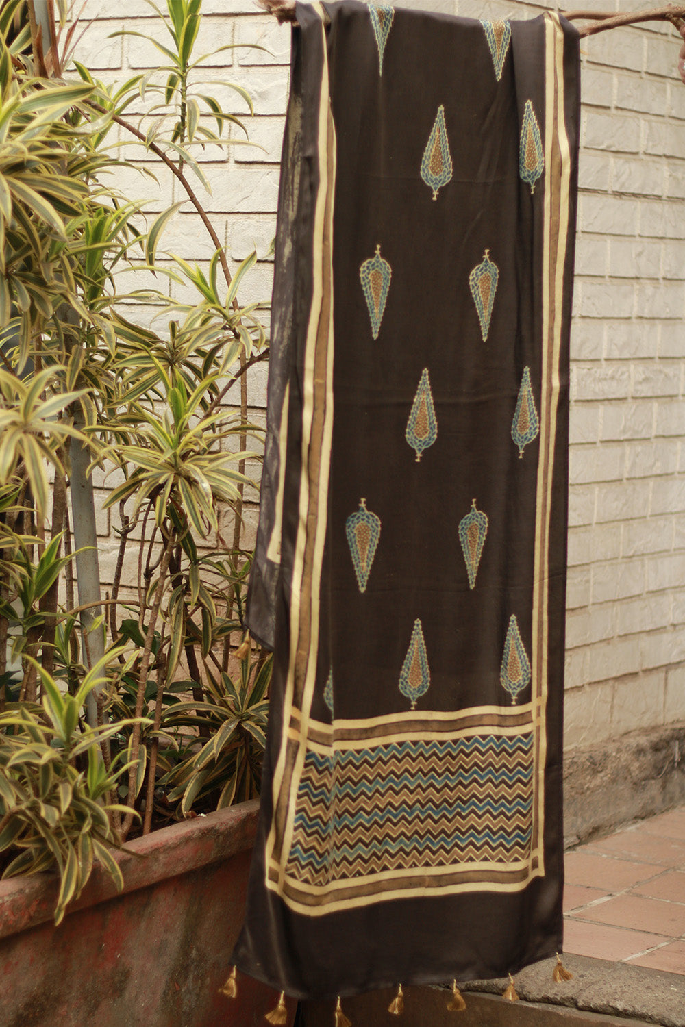 Antara | Ajrakh Modal Silk Stole