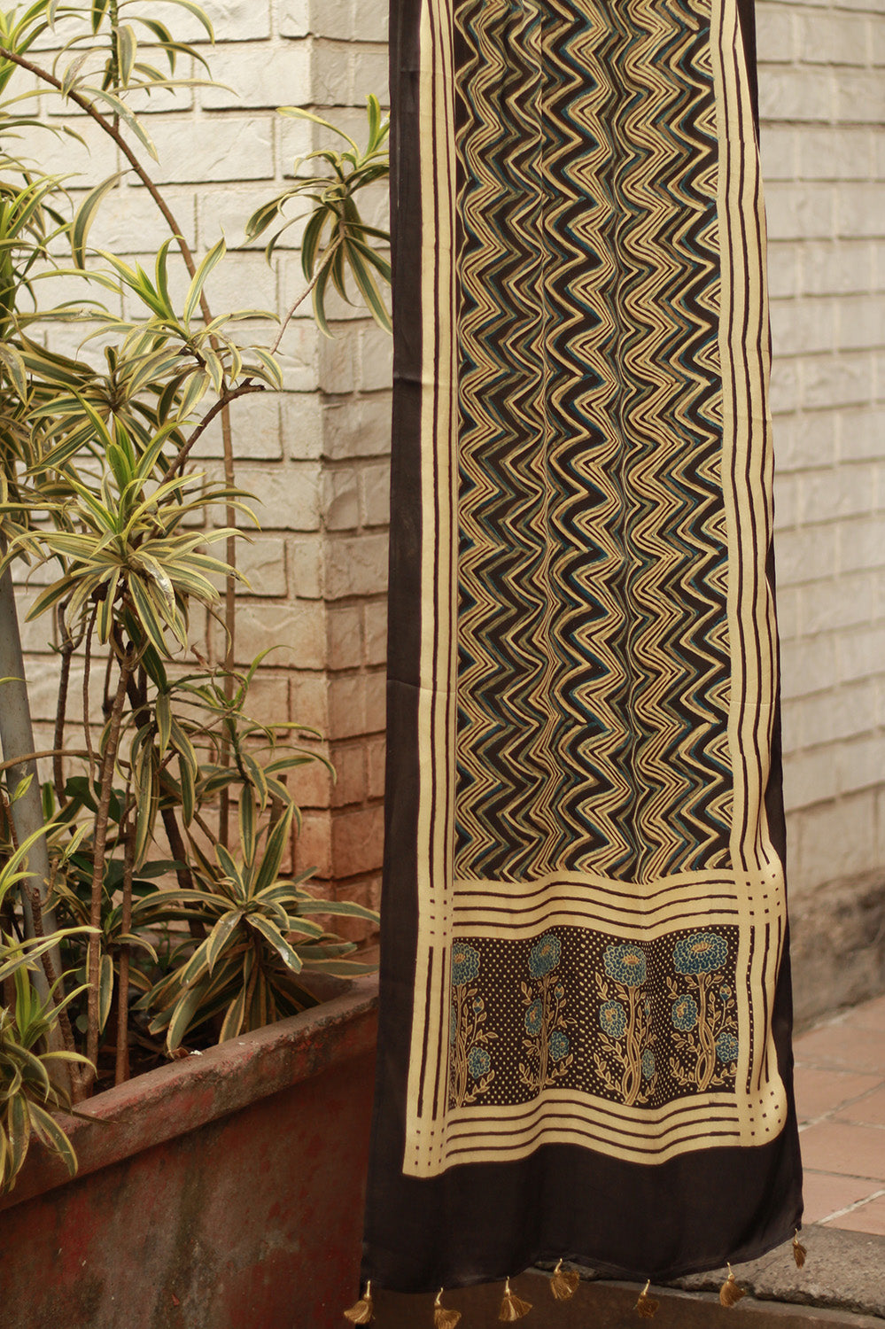 Antara | Ajrakh Modal Silk Stole