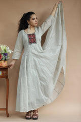 Alankrita | Chaaliskali | Kutchi Mirrorwork | Gray