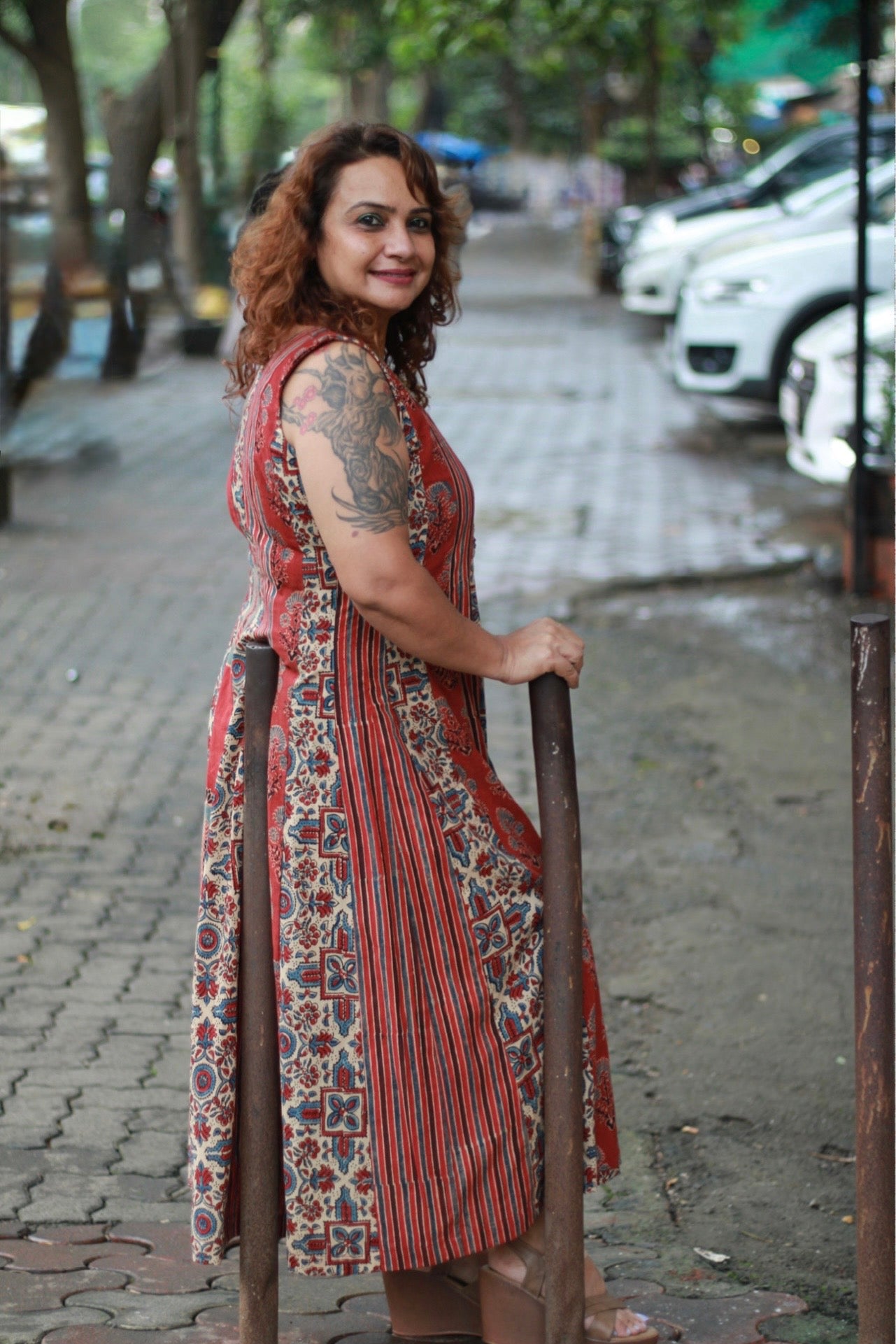 Alankrita | Kalidar Kurta | Madder Ajrakh Medley