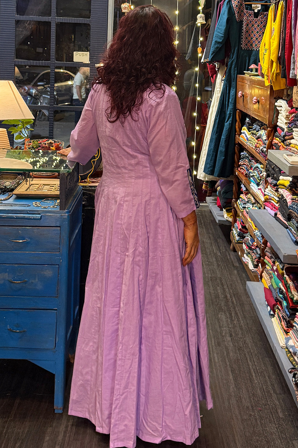 Alankrita | Chaaliskali Kurta | Lavender with North Eastern Woven Border