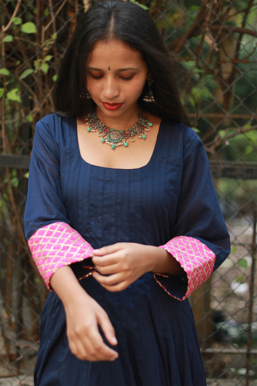 Alankrita | Chaaliskali Kurta | Blue with Gota Patti