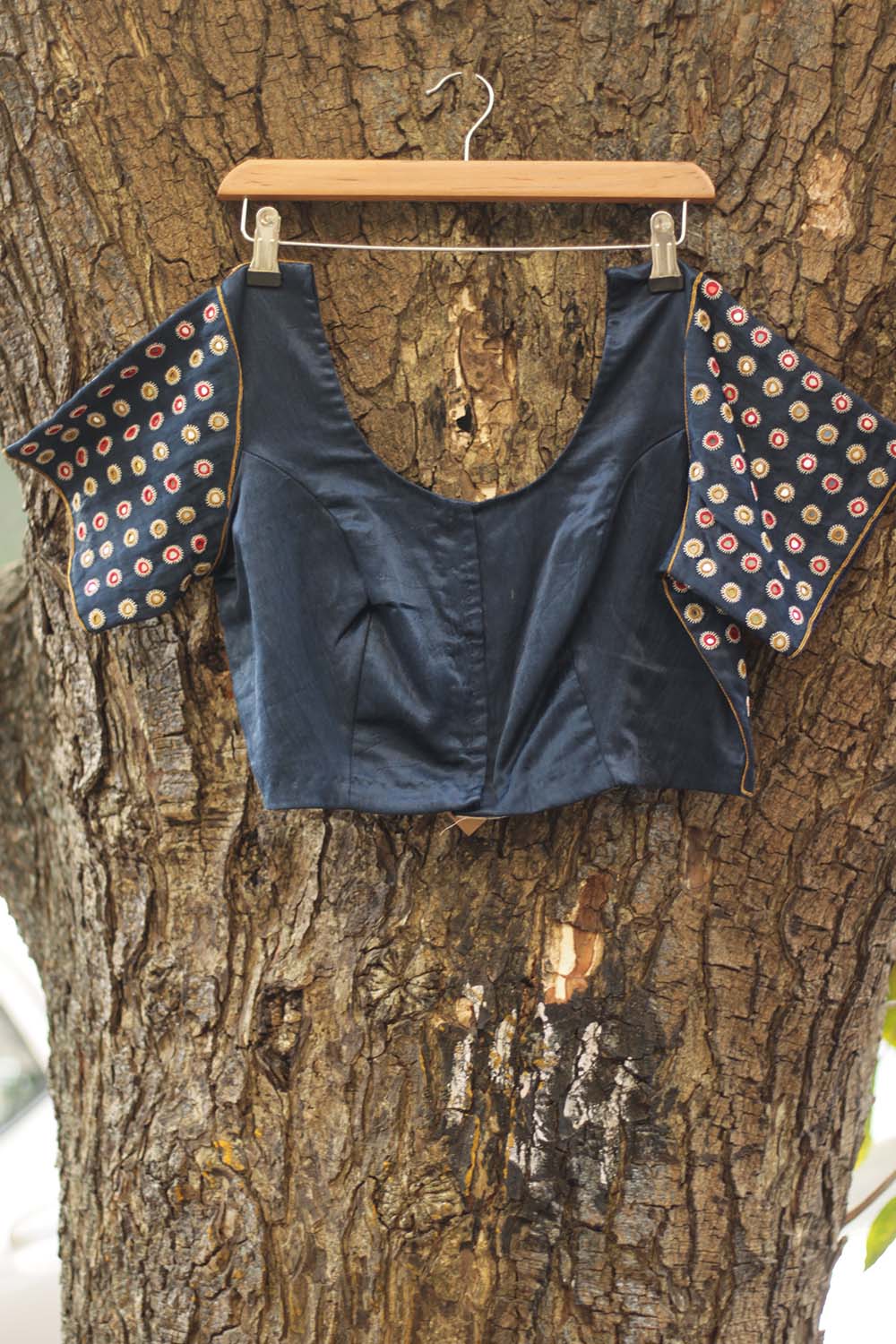 Kutch Mirrorwork Blouse | Blue