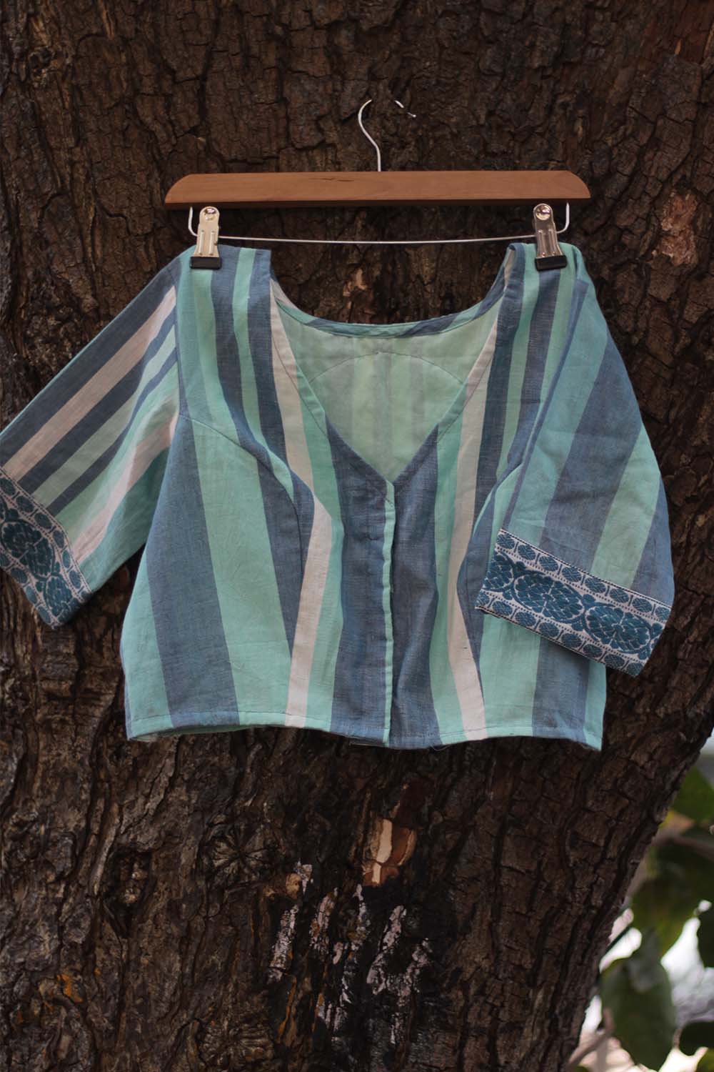 Sindhi Taka Blouse | Aqua