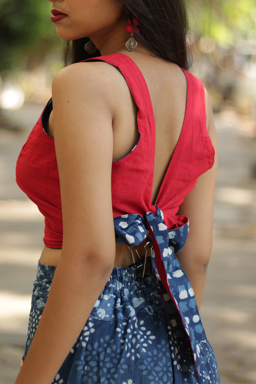 Mastaani | Reversible Blouse | Red