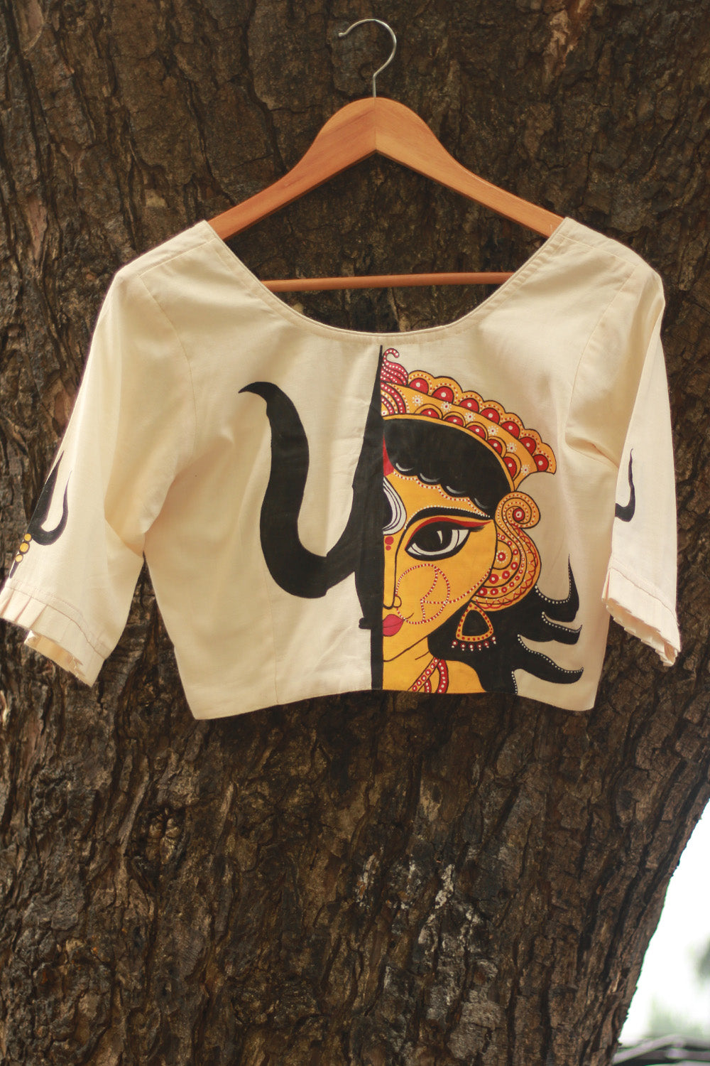 Handpainted Devi Blouse | Ivory