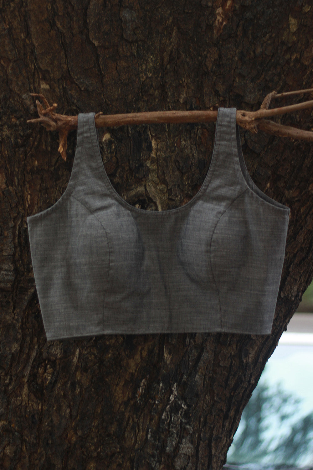 Sleeveless Blouse | Slate Cotton