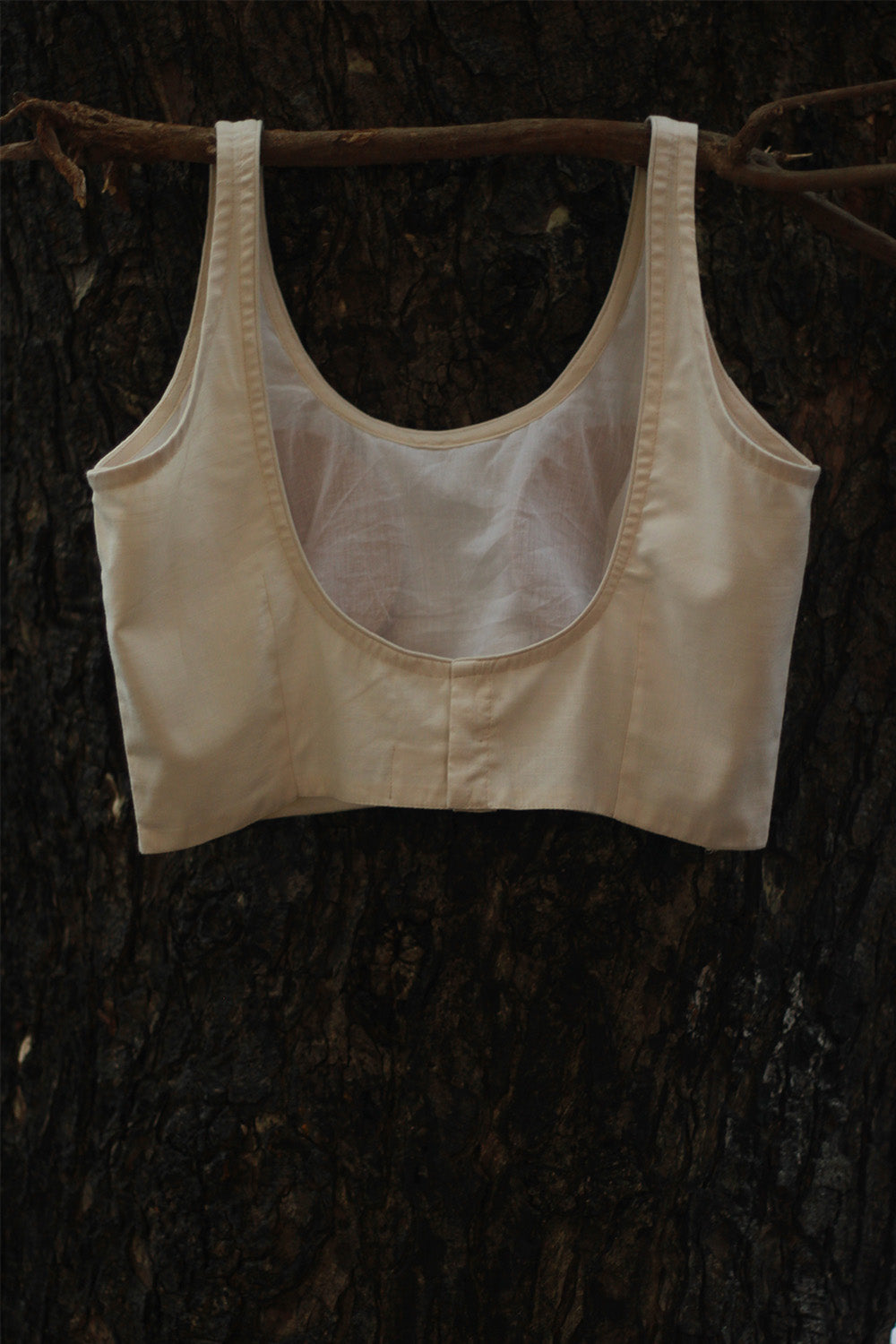 Sleeveless Blouse | Ivory Cotton