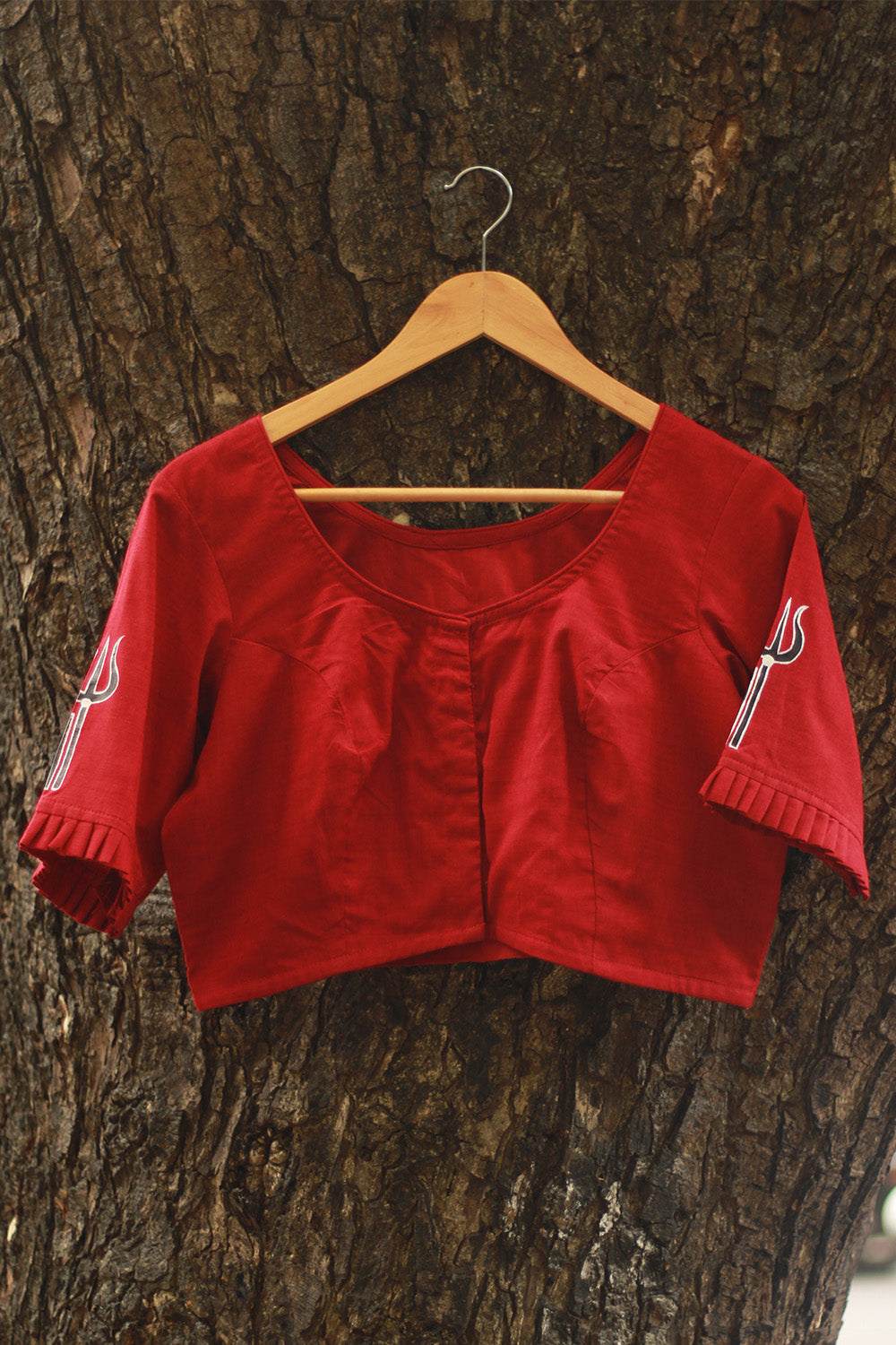 Handpainted Devi Blouse | Rouge