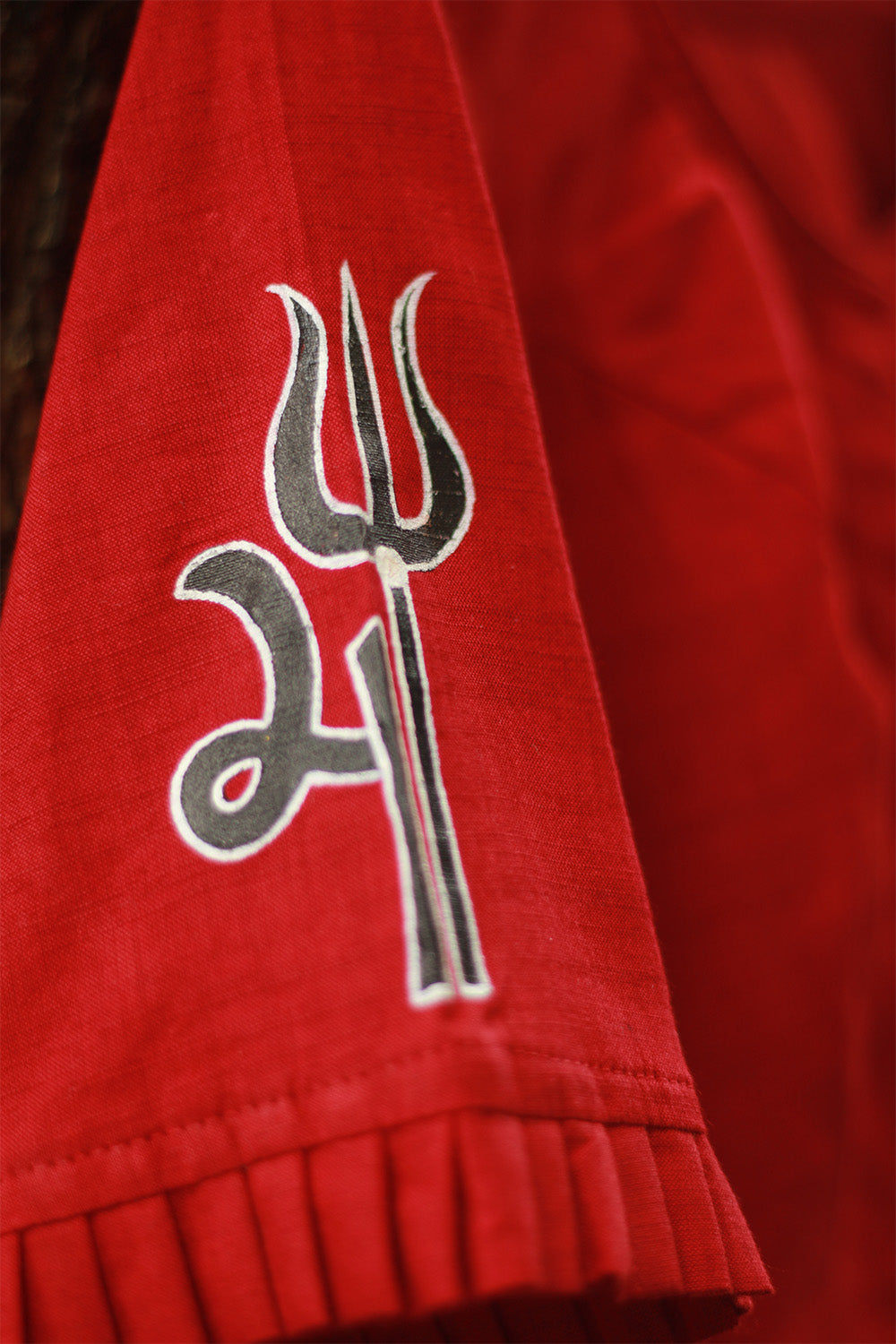 Handpainted Devi Blouse | Rouge