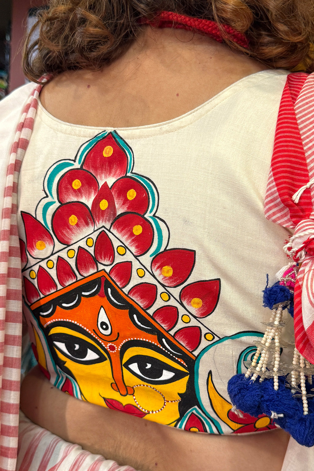 Handpainted Devi Blouse | Ivory