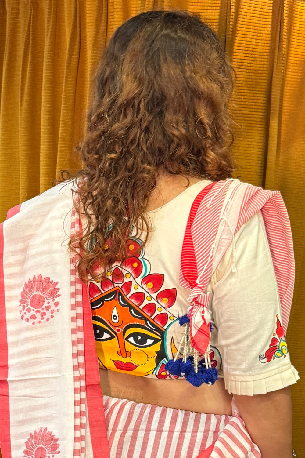 Handpainted Devi Blouse | Ivory