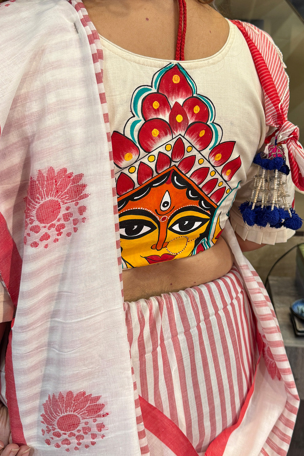 Handpainted Devi Blouse | Ivory