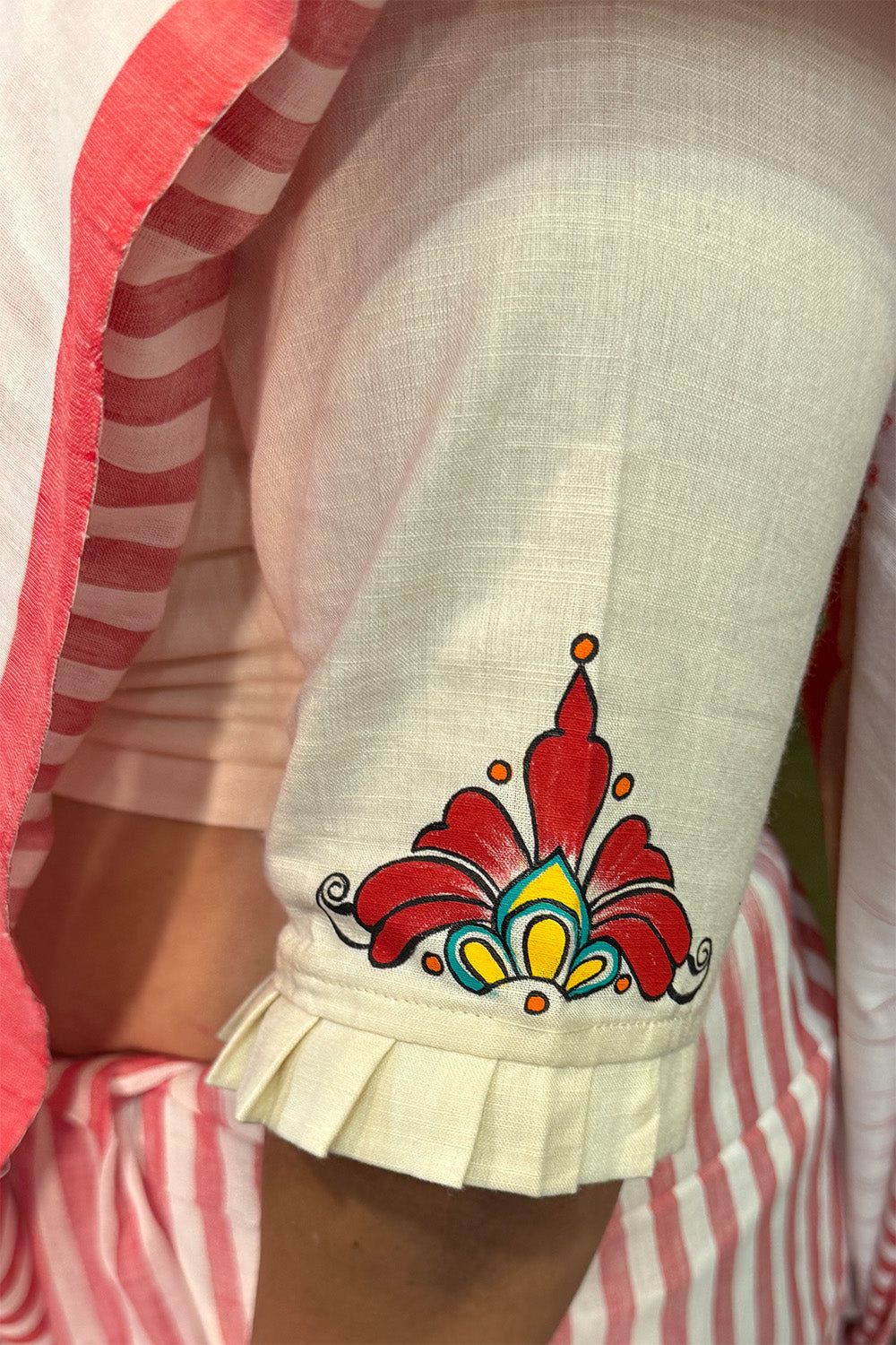 Handpainted Devi Blouse | Ivory