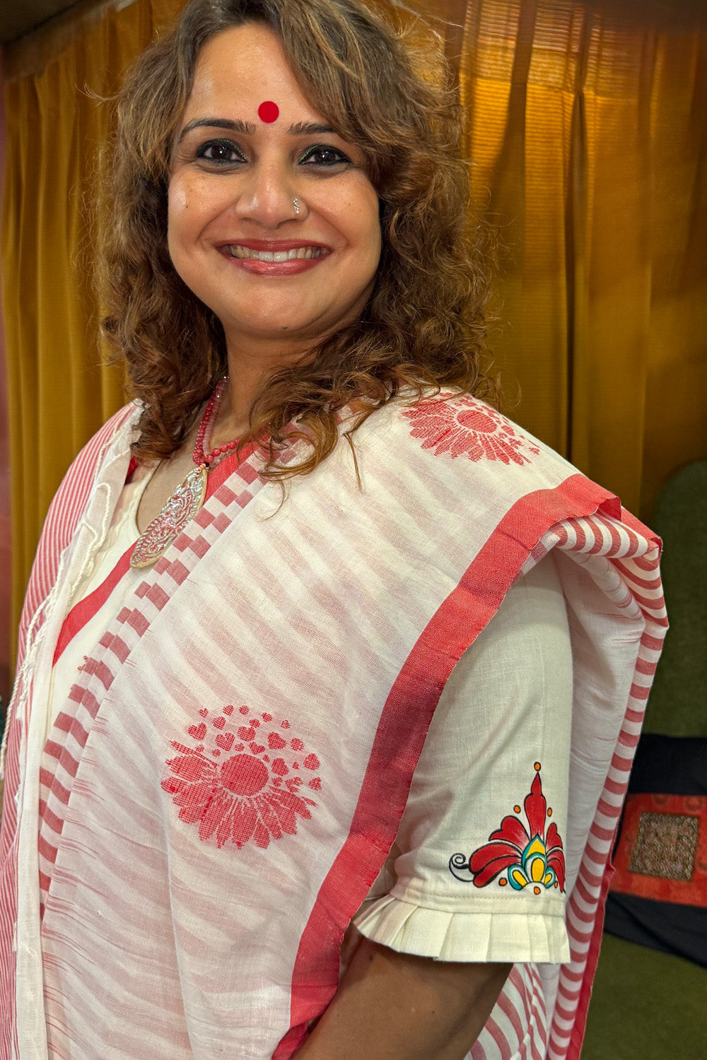 Handpainted Devi Blouse | Ivory