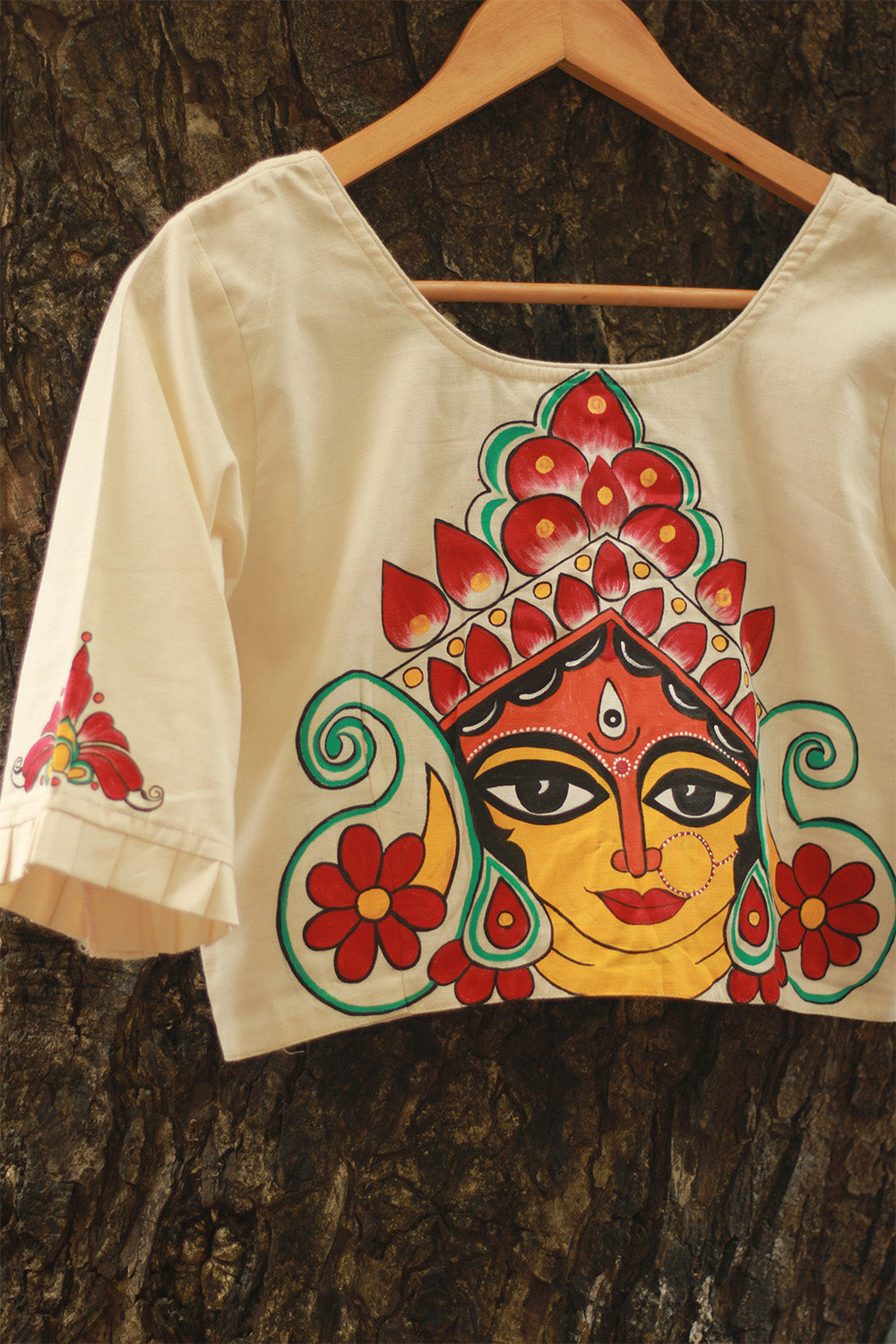 Handpainted Devi Blouse | Ivory