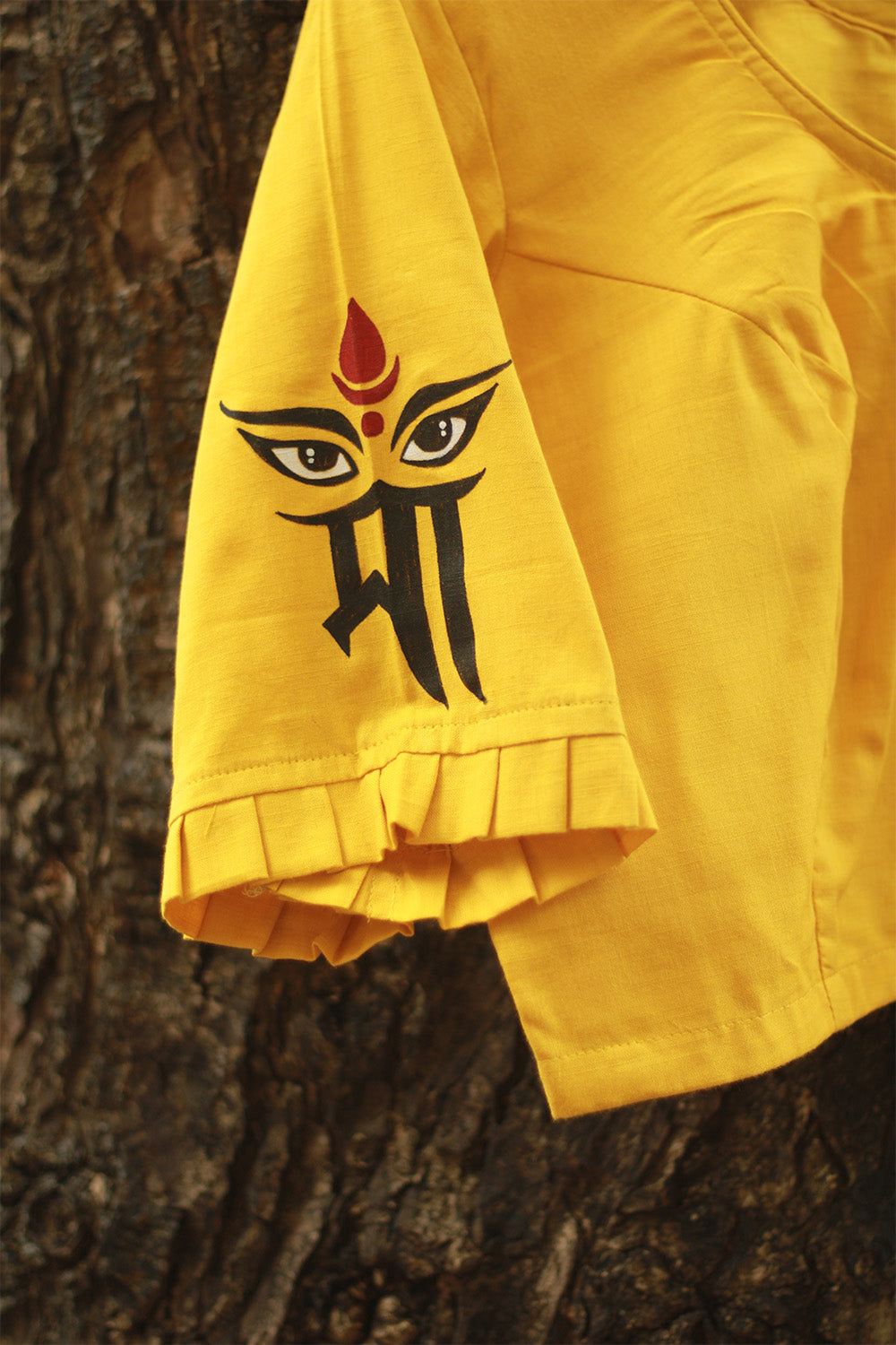 Handpainted Devi Blouse | Yellow