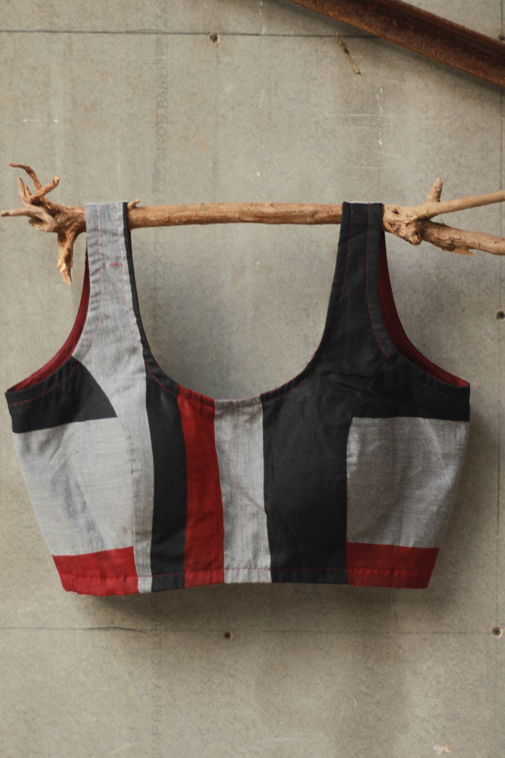 Sleeveless Blouse | Grey & Noir