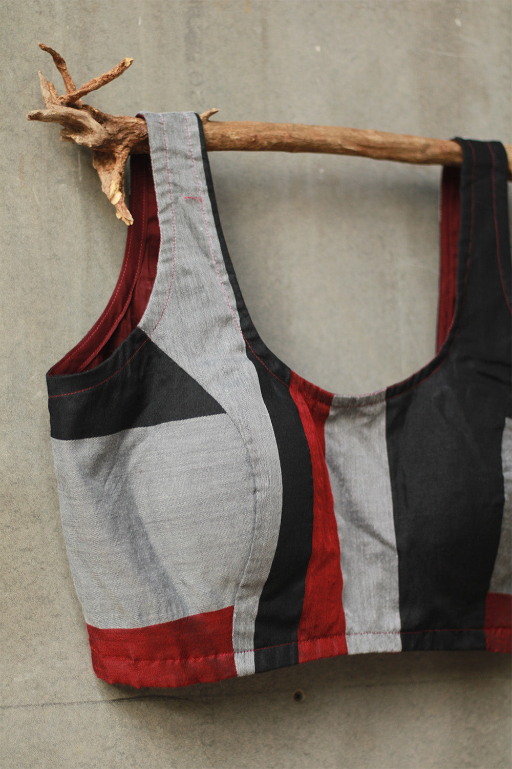 Sleeveless Blouse | Grey & Noir