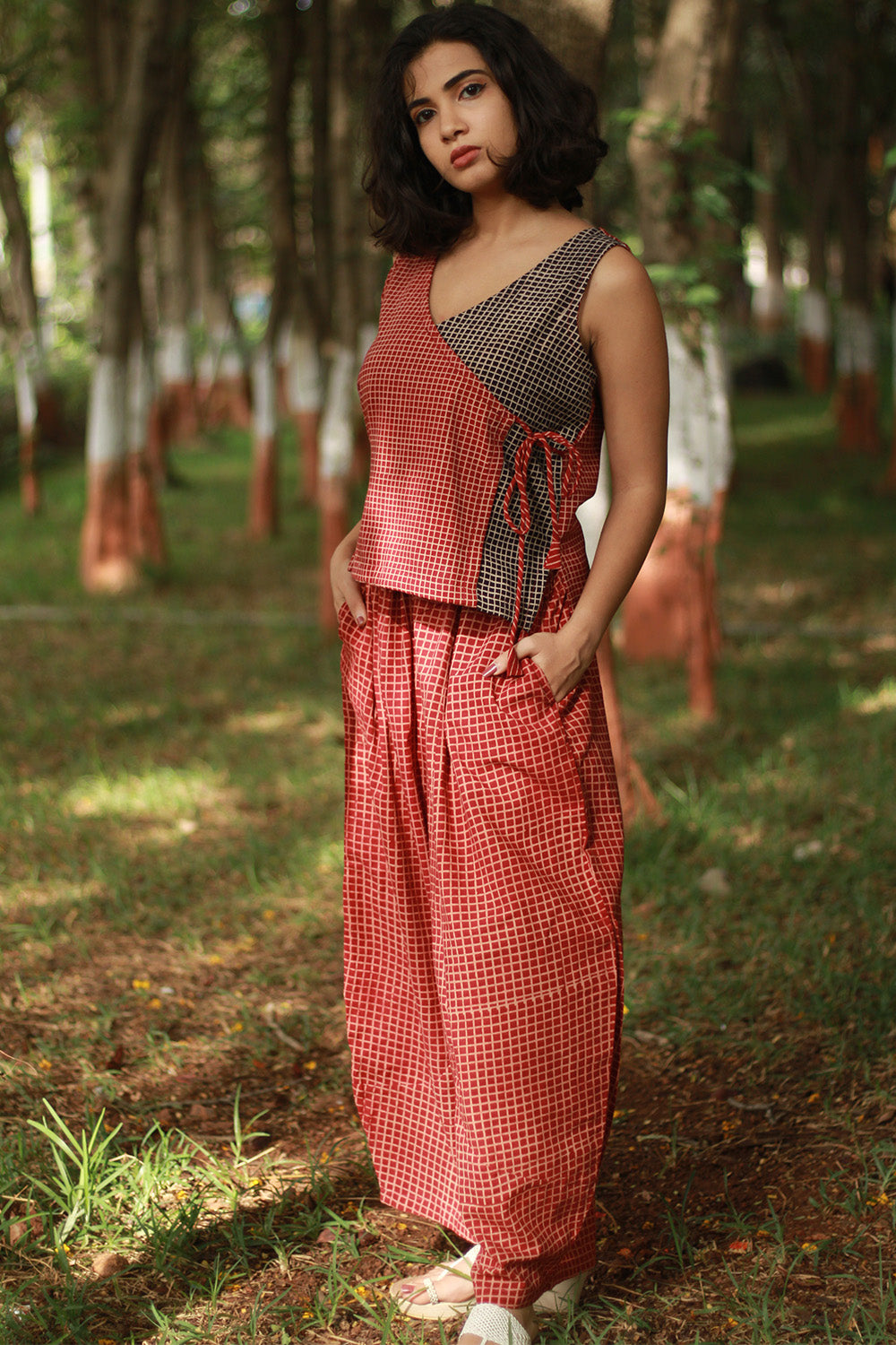 Dhaariyan | Balloon Pants | Madder Ajrakh