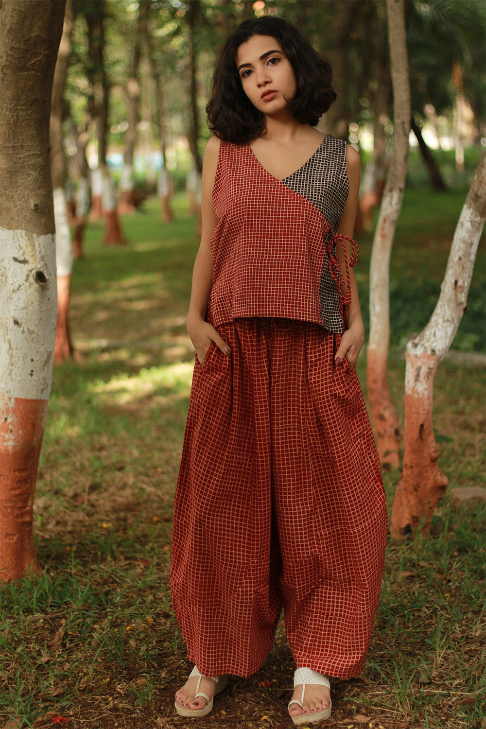 Dhaariyan | Balloon Pants | Madder Ajrakh