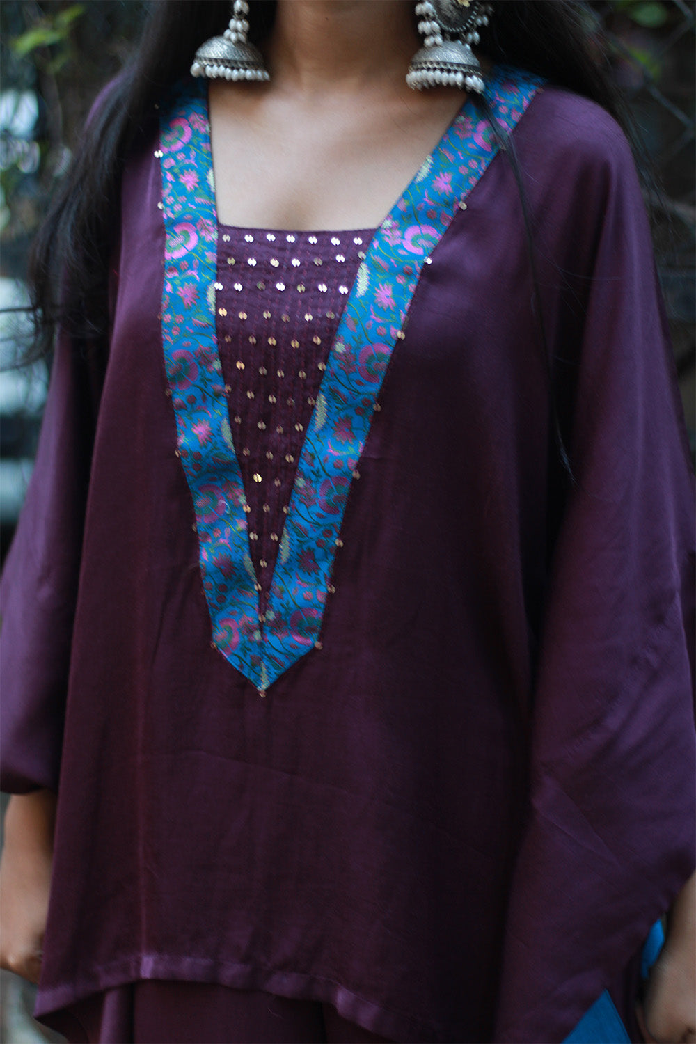 Modal Silk Co-Ord Set | Wine