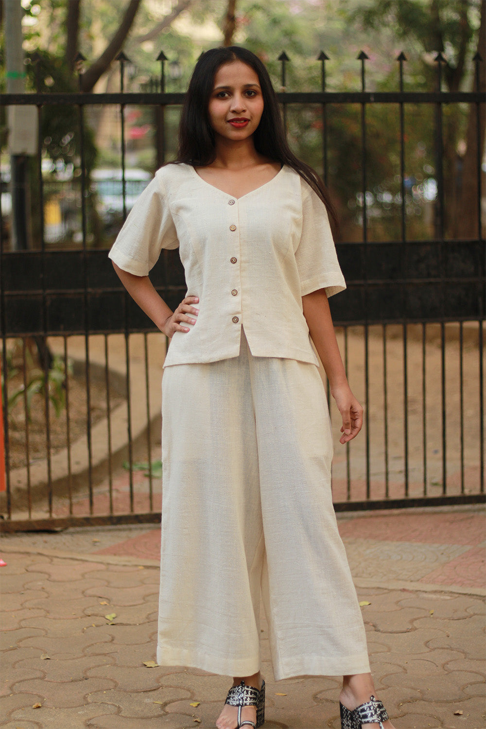 Crop Top | Kala Cotton | Ivory