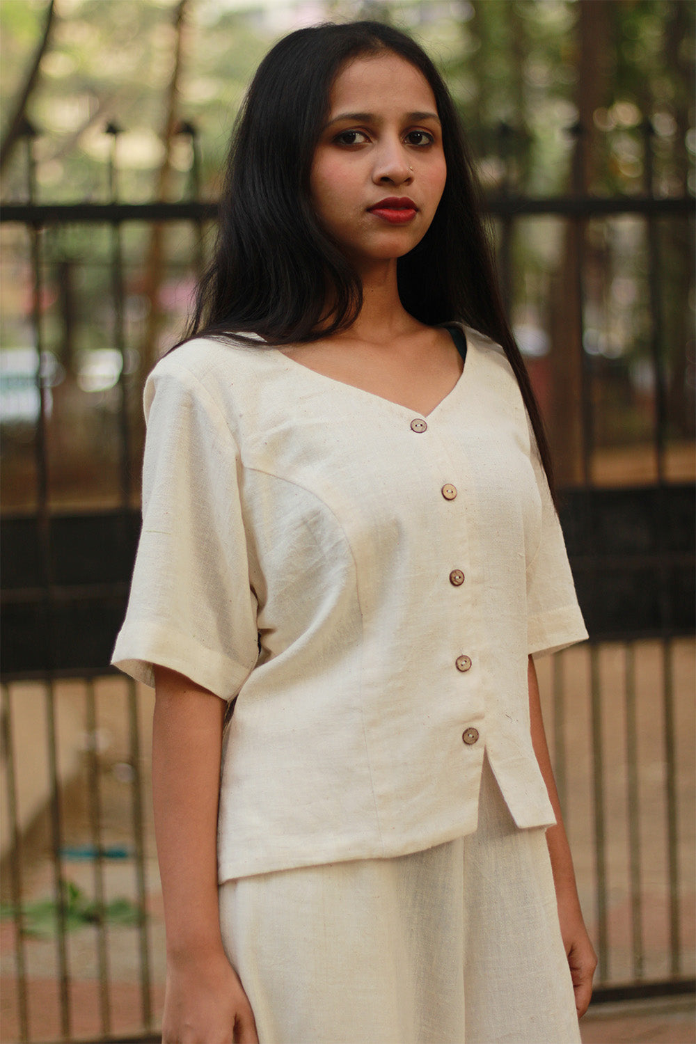 Crop Top | Kala Cotton | Ivory